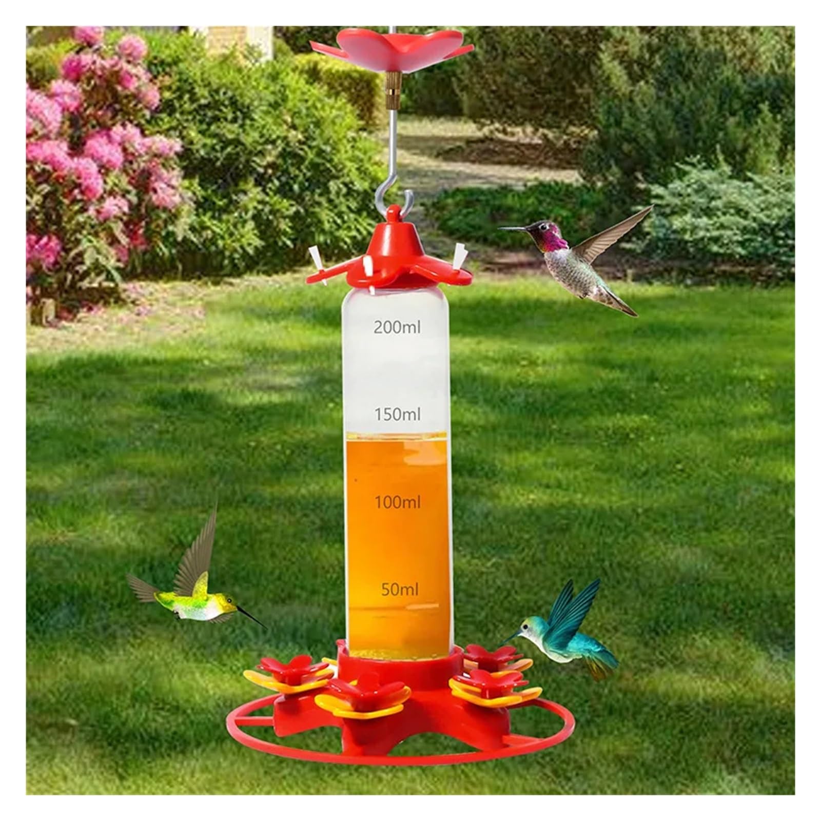 Karmnik Dla KolibróW Wiszący Na Zewnątrz Karmnik Dla Kolibrów Anti Ant Garden Dziedziniec Karmienie Miodem Wodny Karmnik Dla Ptaków Artykuły Do ​​karmienia Ptaków łAtwy Montaż