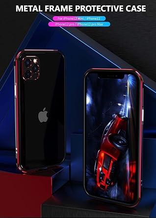 Luxurious Metal Bumper for iPhone12Pro, Ultra Thin Aluminum Metal Frame case with Soft Lining Provides Anti Falling and Shockproof Protection (iPhone12/12Pro 6.1, Blue)