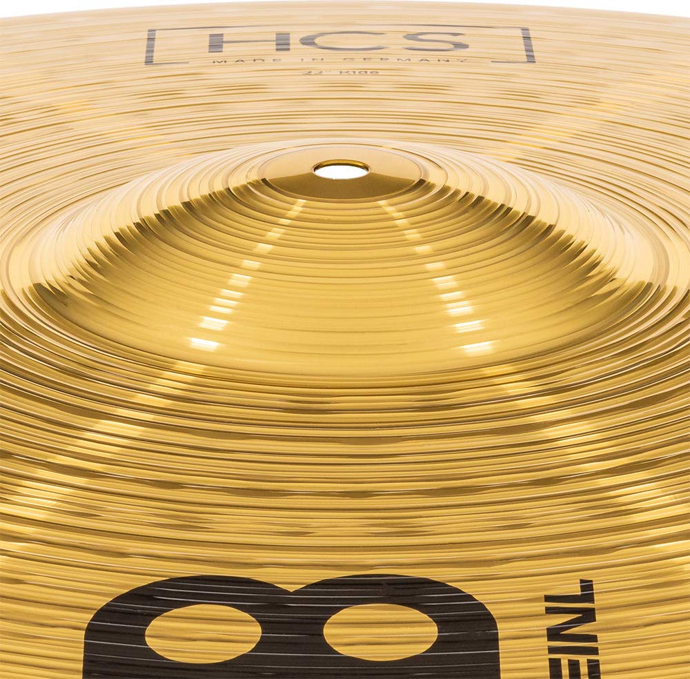Meinl Cymbals HCS Cymbale Ride 22 pouces (55,88cm) pour Batterie – Finition Traditionelle en Laiton, fabriquée en Allemagne (HCS22R)