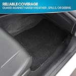 BDK Prime 4PC Ensemble de tapis de voiture de plancher avec un talon de sécurité en vinyle pour voiture, camion, SUV, Coupé Sedan, Noir (MT-100-BK)