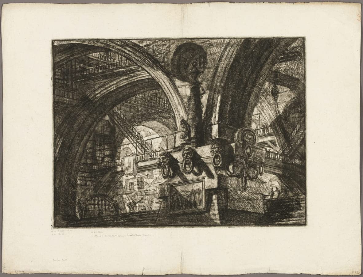 Poster Piranesi les prisons imaginaires : tableau impression toile salon moderne - 5