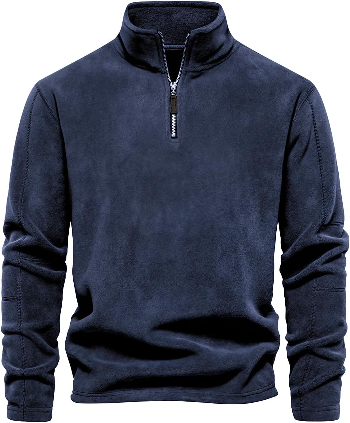 Eisctnd Men’s Quarter Zip Fleece Pullover, Stand Collar Thermal Long Sleeve Sweatshirt for Outdoor Casual Hiking