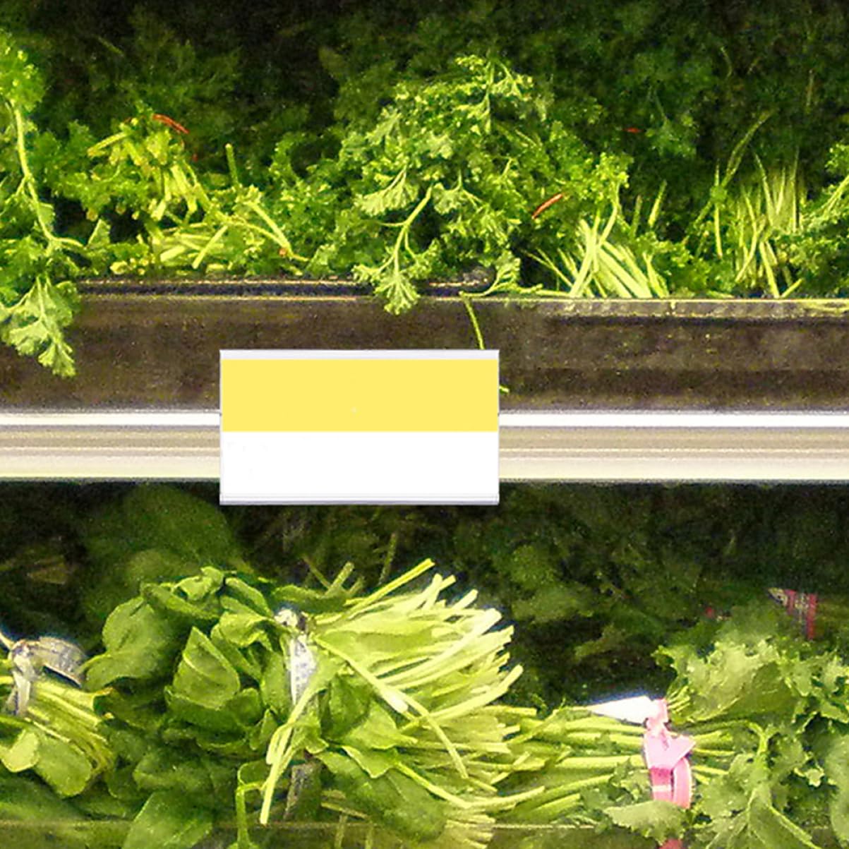 100pièces Porte-étiquettes Transparent Pour Étagère Lot De Supports Affichage De Prix Pratique Pour Supermarchés Et Magasins Pour Fruits Et Légumes Conception Stable Et