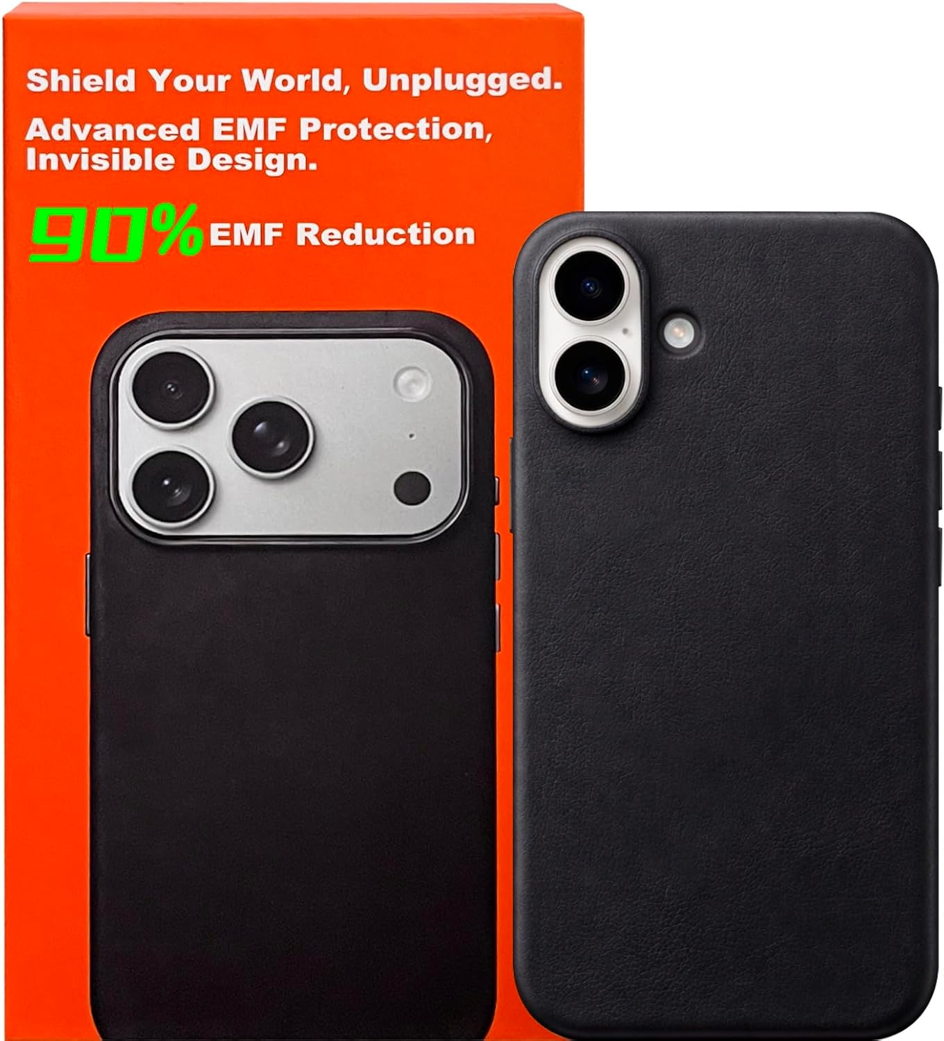 EMF Blocker for Cell Phone, Radiation Blocker for iPhone, Anti Radiation Phone Case with Circuit Chip Technology, EMF Protection Phone Case for iPhone, 5G Shield, FCC Tested (Black, iPhone 17)