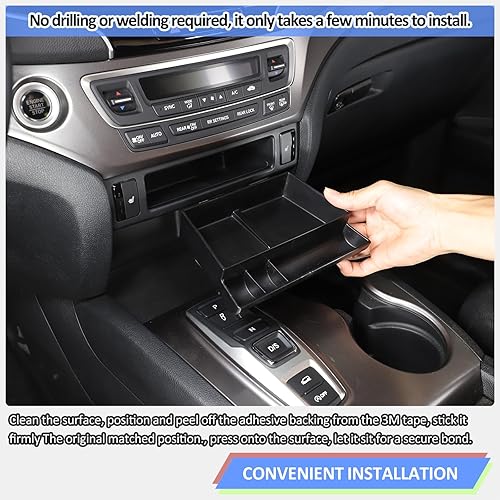 Miniatura 4 de Organizador de consola central para Honda Pilot 2016-2022Ridgeline 2017-2025Passport 2019-2025, caja de almacenamiento de cajón de privacidad para