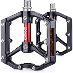 Pedales Metalicos Bicicleta CXWXC Pedales de Bicicleta de Carretera/MTB, Pedales de Bicicleta de aleación de Aluminio, Pedal de Bicicleta de montaña con Clavos Antideslizantes extraíbles