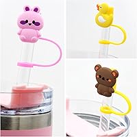 Vista 2 de Tapa de popote para copa Stanley, cubierta de popote compatible con vaso de 30 y 40 onzas con asa, tapas de puntas de popote reutilizables a prueba