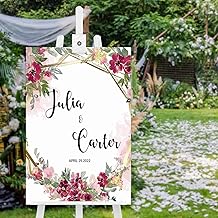 Personalised Wedding Welcome Sign Wood Wedding Sign Wedding Timeline Signs Wedding Reception Poster Wedding Signs for Ceremony 30X20 Inch