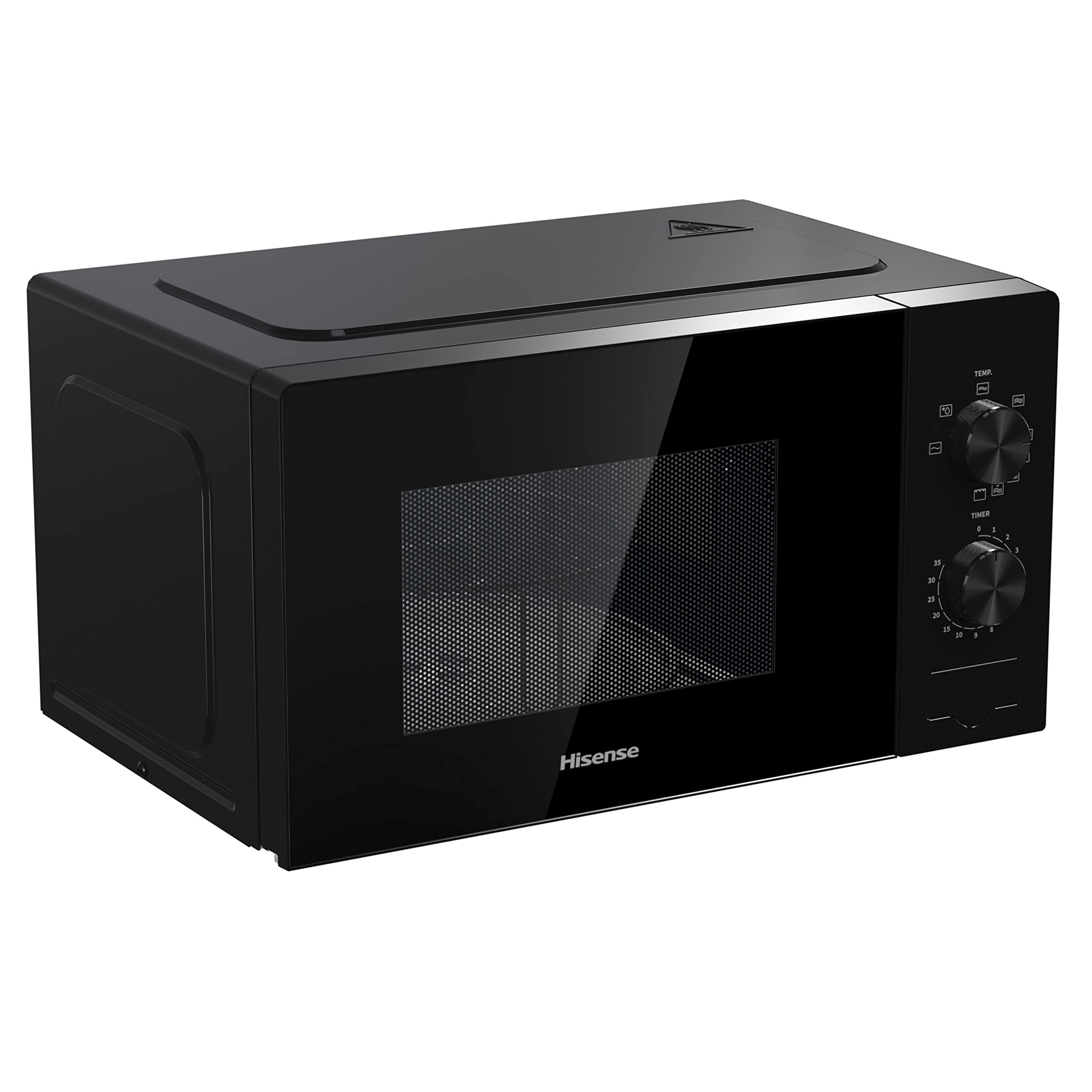 Hisense H20MOBP1, Microondas, Capacidad de 20 L, 700 W de Potencia, Temporizador 30 Min, Modo Descongelar, Tirador, Estándar, Color Negro
