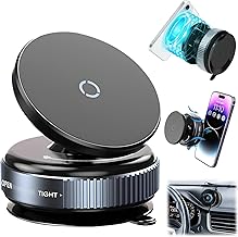 DUKAAN 360° Vaccum Magnetic Phones Holder, Magnetic Car Phone Mount, Hands-Free Suction Cup Phones Holder for Car/Gym/Mirror/Shower, Car Mount Compatible with All Mobile (Non-Extended)