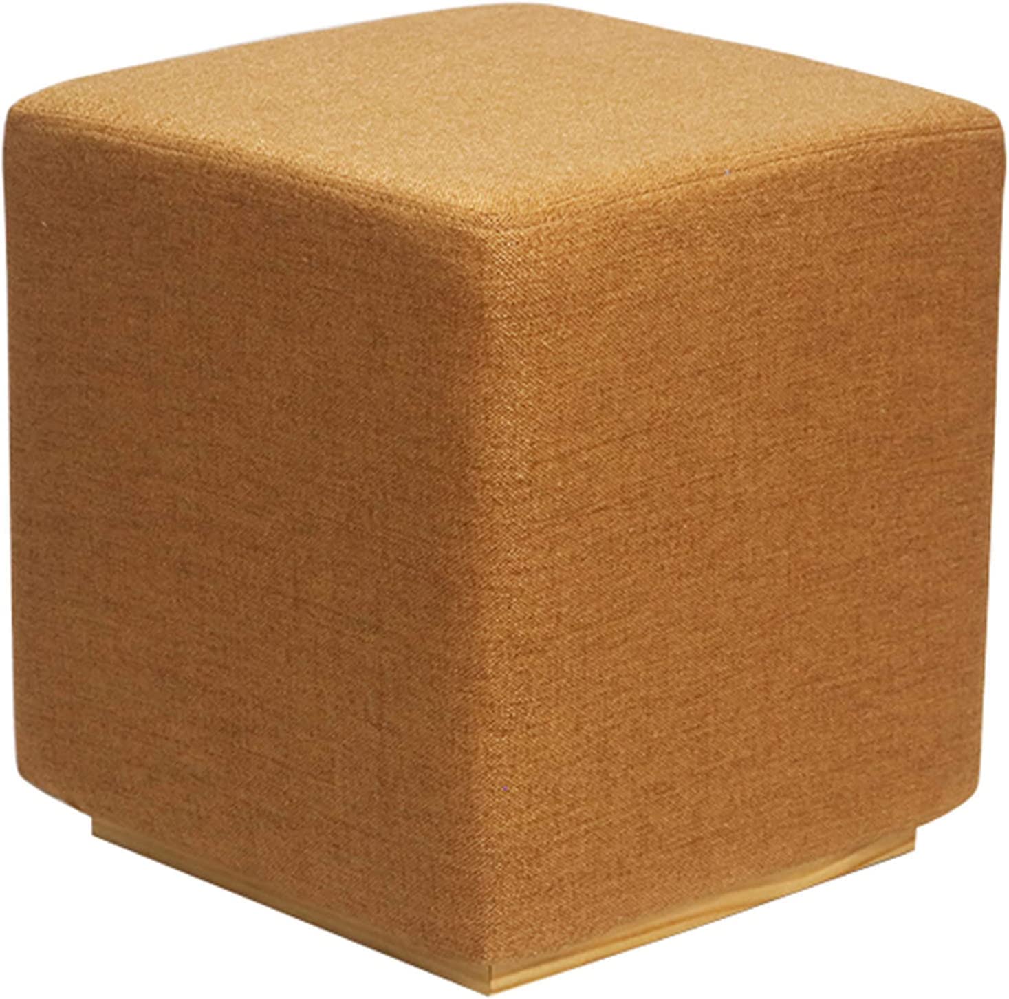 LMMIAOZ Modern Square Foot Stool with Padded Foam Seat and Upholstered Seat for Vanity