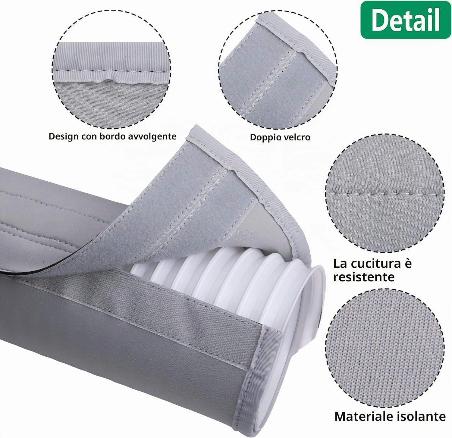 150X50CM Copri Tubo Condizionatore Portatile - Wrap Per Uso Domestico AC Con Manicotto Per Tubi Flessibile Accessori Aria Condizionata-Condotto di Scarico AC Isolamento di Sfiato