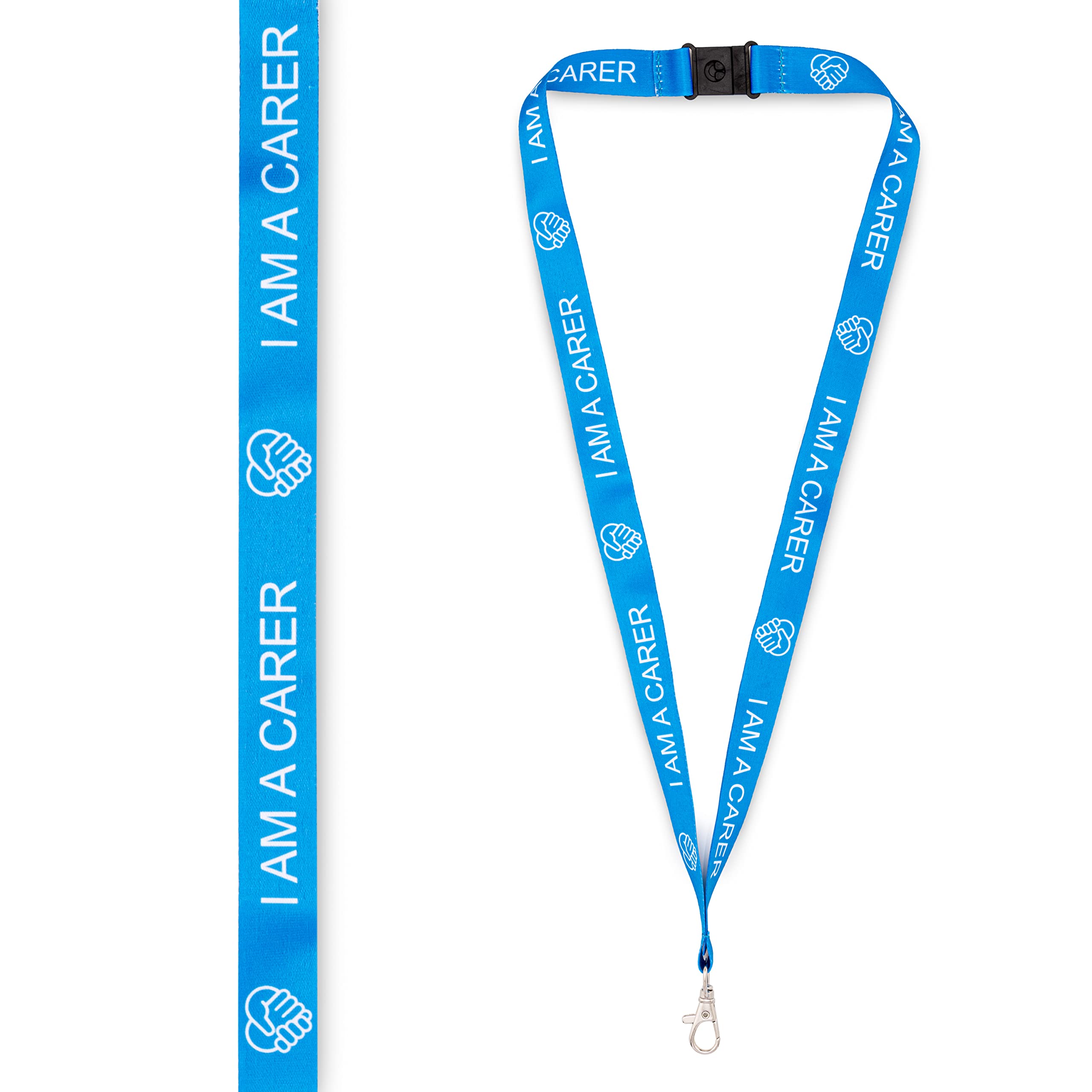 Medical Id Me Unisex Blue I Am A Carer Lanyard Carer Appreciation Awareness Nhs Care Worker Community (Blue)
