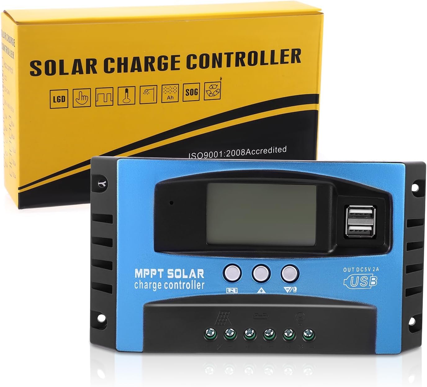 Strixorn 100A MPPT Laderegler – 12V/24V, 50V PV, LCD