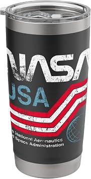 NASA National Aeronautics Space Administration Retro Logo Stainless Steel Insulated Tumbler