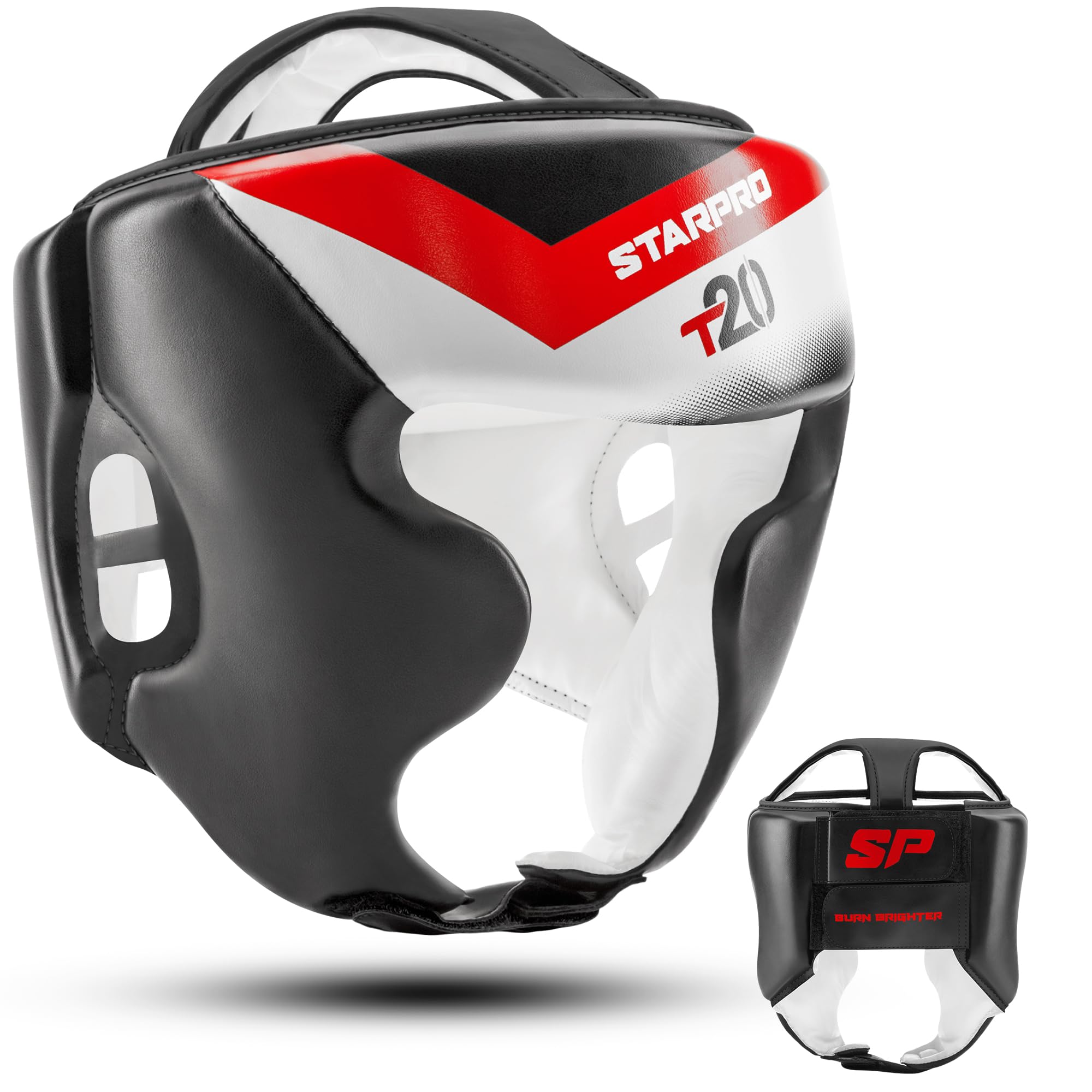 Starpro Kopfschutz Boxen Boxhelm mit Gesichtsschutz - Für Boxen Sport, Kickboxen, MMA, Krav MAGA und Muay Thai | Verschiedene Größen