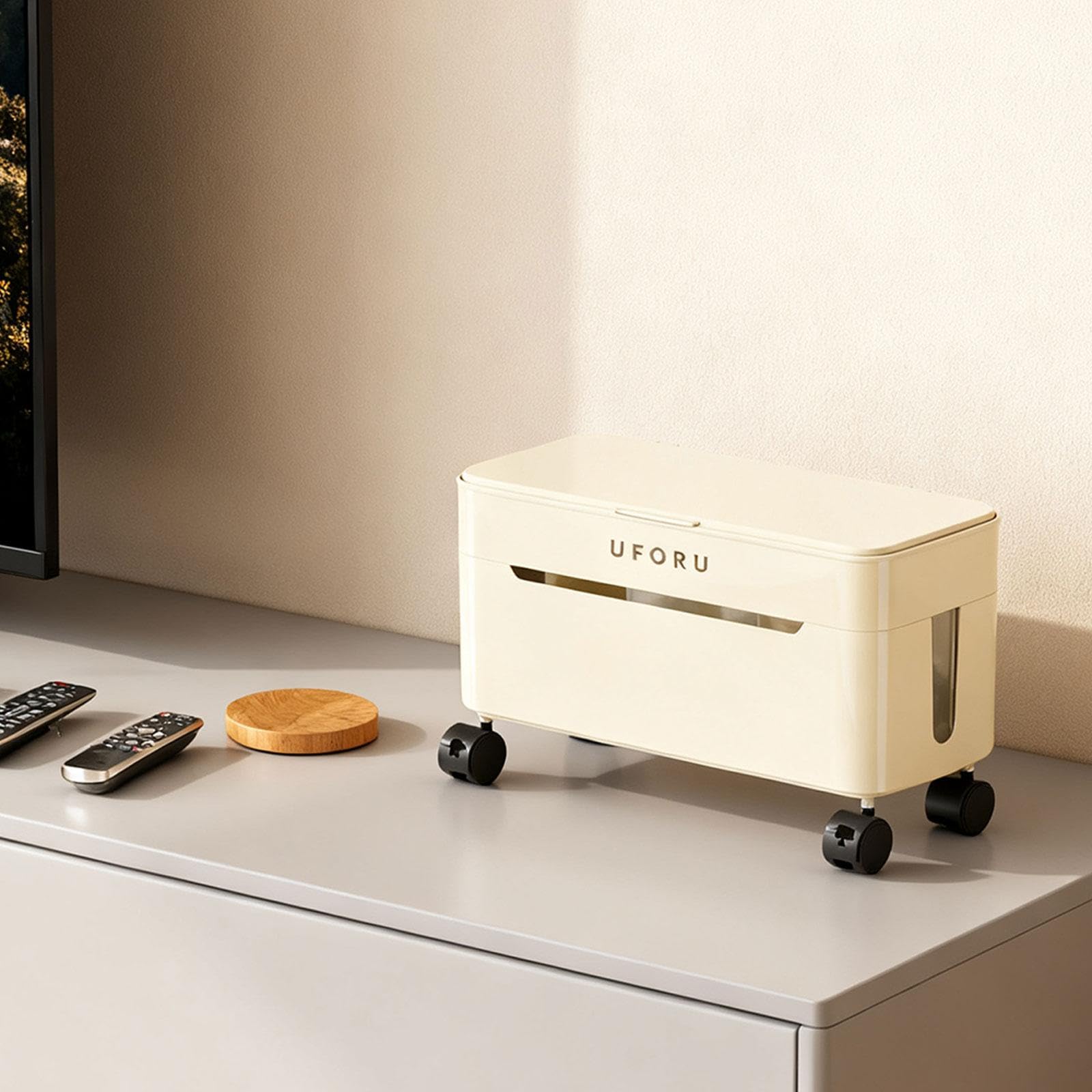 Caja de Almacenamiento, Organizador de Escritorio Perforado, Compartimento para, a Prueba de Polvo, Caja de Almacenamiento, Compartimento, Pa, Blanco
