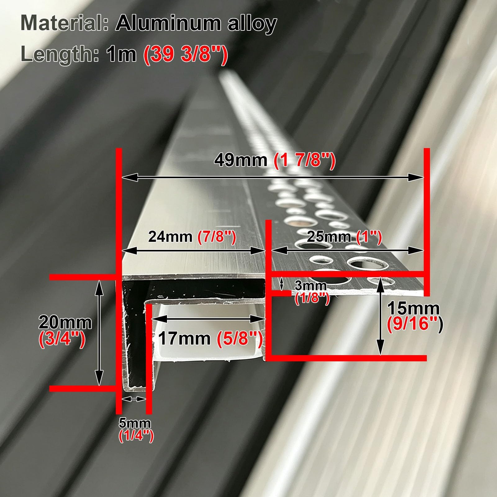 Vierteaguas Muro Perfil de Goteo Impermeable con Ranura | Deflector de Lluvia de Aleación de Aluminio para Prevenir el Retorno de Agua, Deflector Universal Recortable(Silver,5Pack)