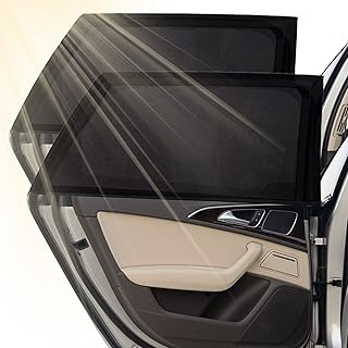 Joyblossom Para-sol de carro para janela lateral traseira, para crianças e animais de estimação, sombrinha universal com proteção UV, compatível com a maioria dos veículos, 2 unidades