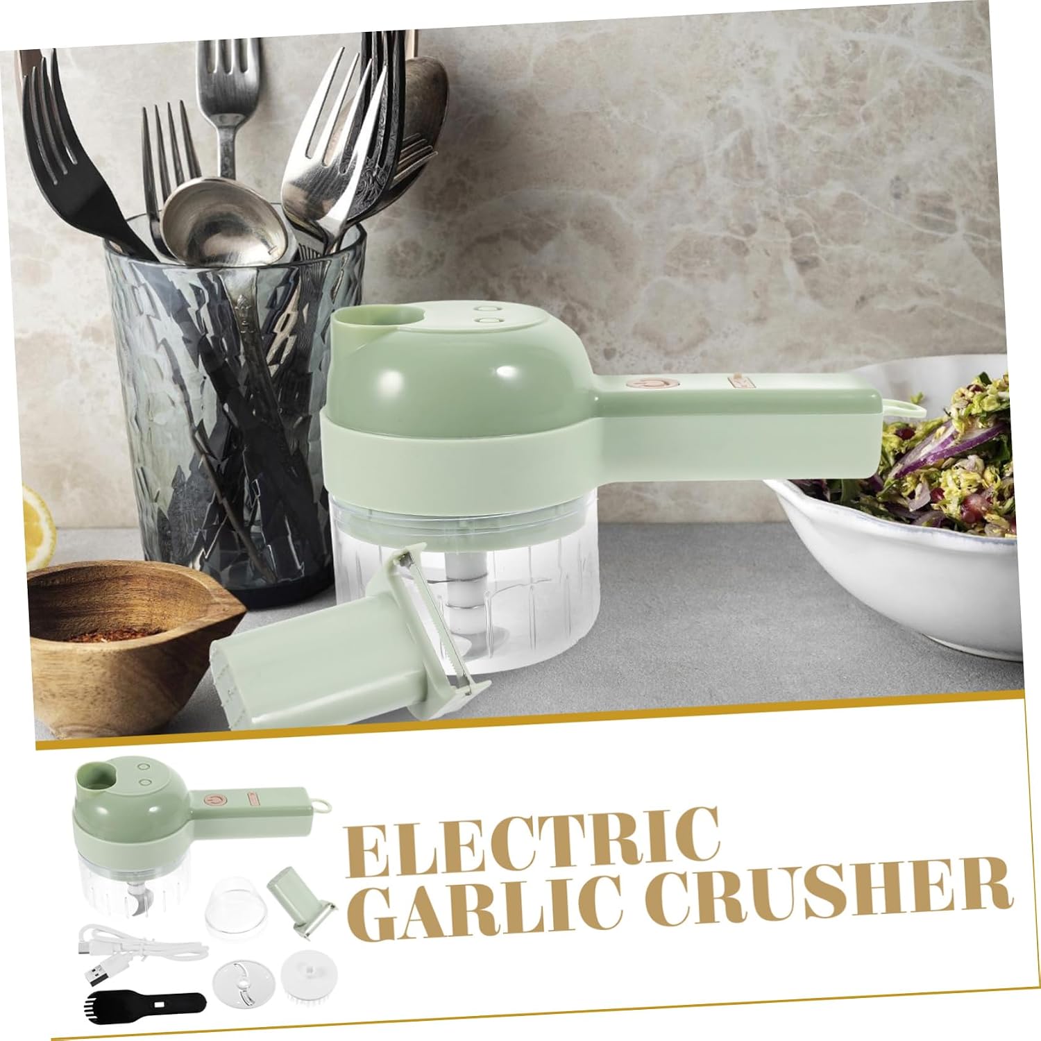 GLEAVI 1 Set Vegetable Cutter Garlic Masher Food Processor for Quick Chopping Mincing Slicing for Home Kitchen Restaurant Food Stores