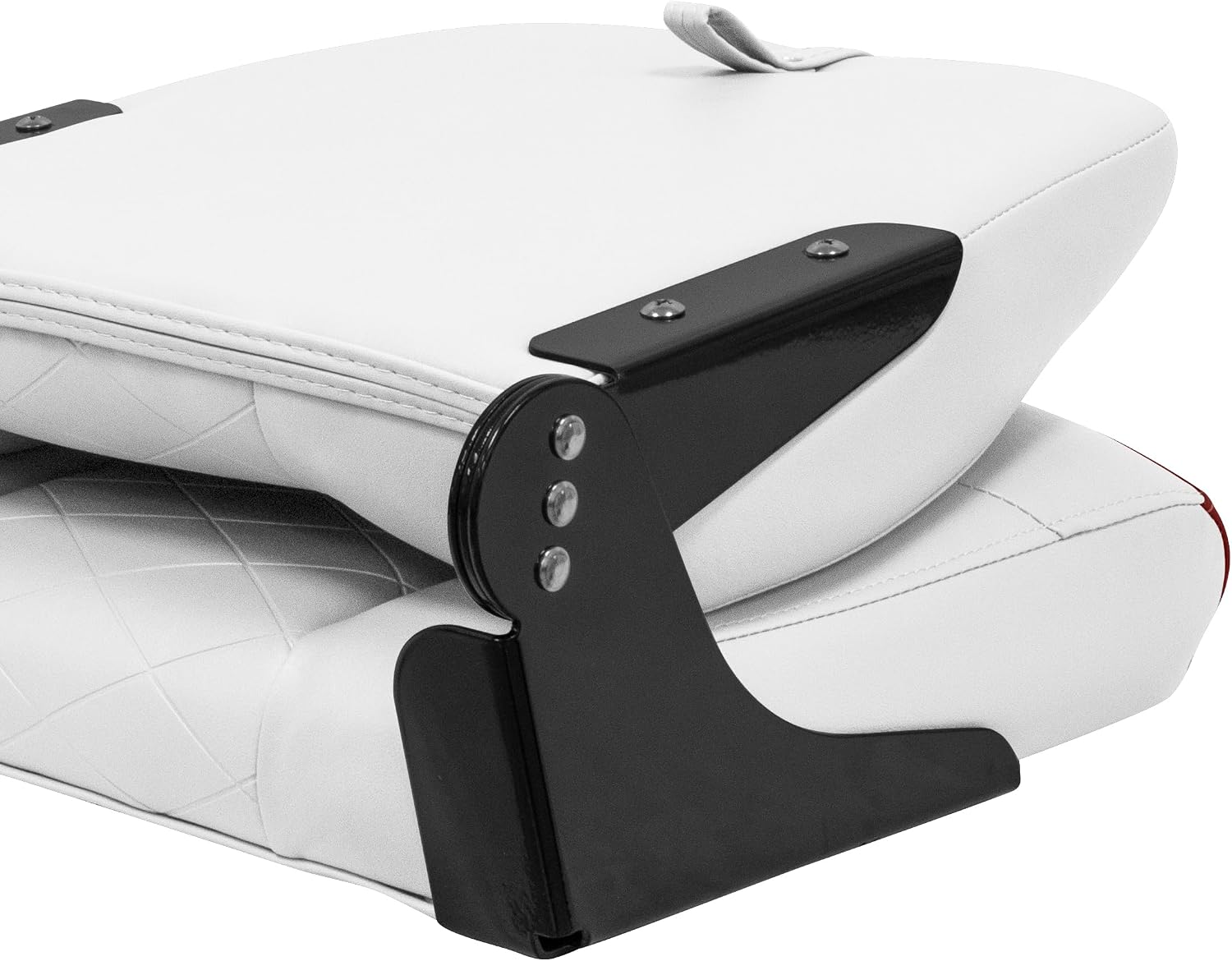 Wise DLX1461-1906 DLX Series Pontoon High Back Seat - White/Crimson Red