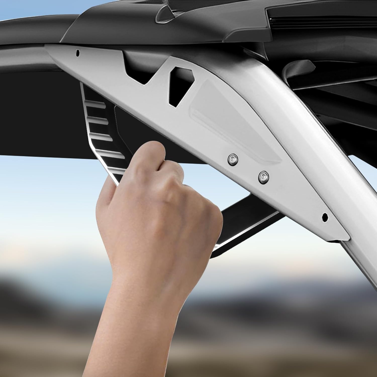 Aluminum X3 Grab Handles Compatible with 2017 2018 2019 2020 2021 2022 2023 2024 2025 Can-Am Maverick X3 XDS XRS XMR XRC Turbo R RR Accessories, Heavy Duty Billet Grab Handles, 1 Pair