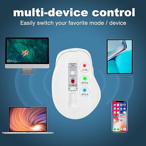 Miniatura 3 de SHUNJINRUN Mouse Bluetooth mouse inalámbrico recargable para computadora 3 modos BT50BT30USB ratones inalámbricos silenciosos para laptop Surface
