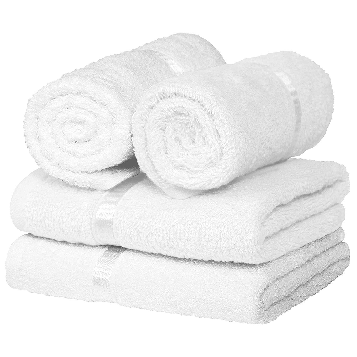 Ultra Soft, Super Absorbent, Antibacterial Face Towel Set, 200 GSM, Size- 14 * 21 inch (White)- Pack of 4-image-22
