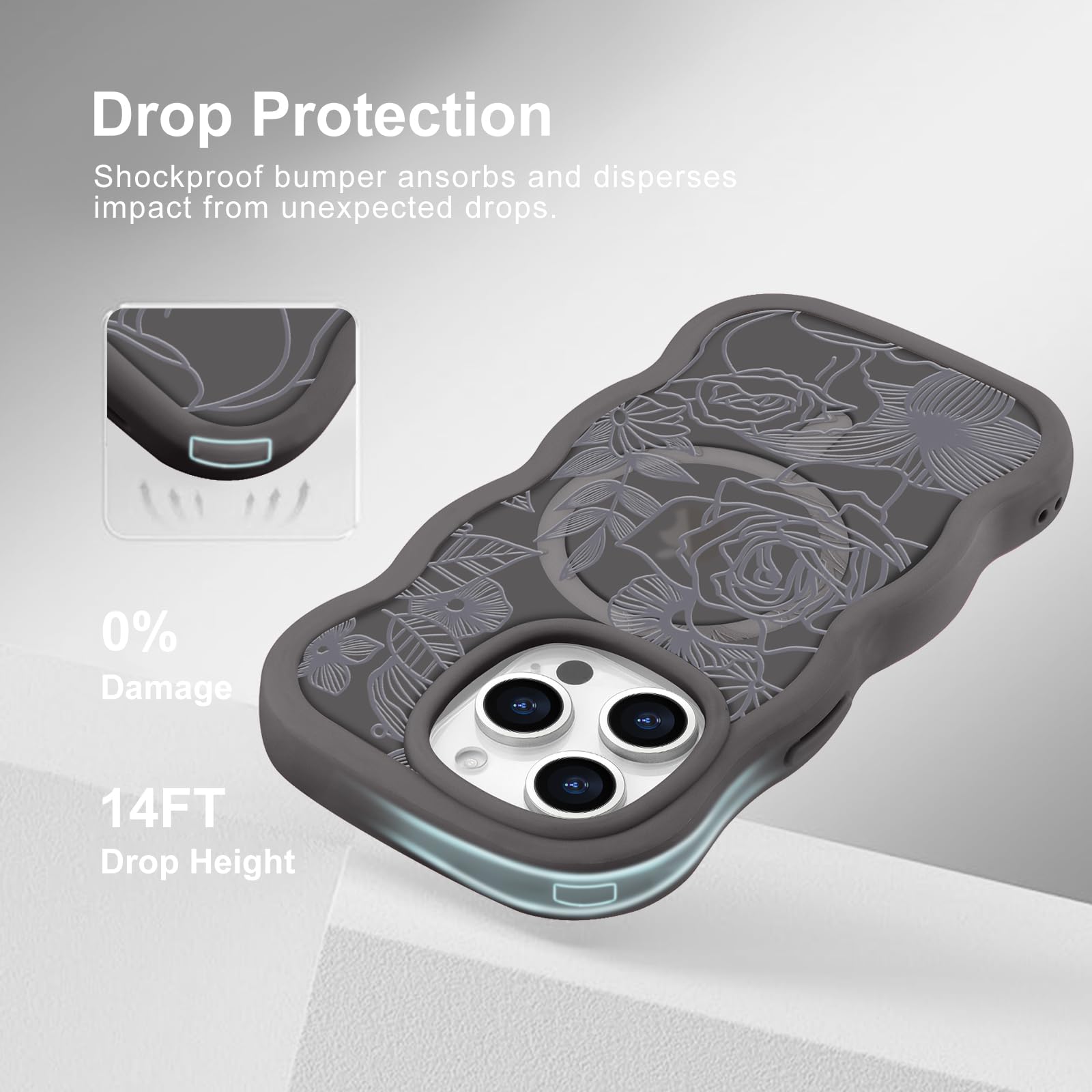 Amazon.co.jp: Pepmune iPhone 13 Pro 用 ケース MagSafe対応 半透明