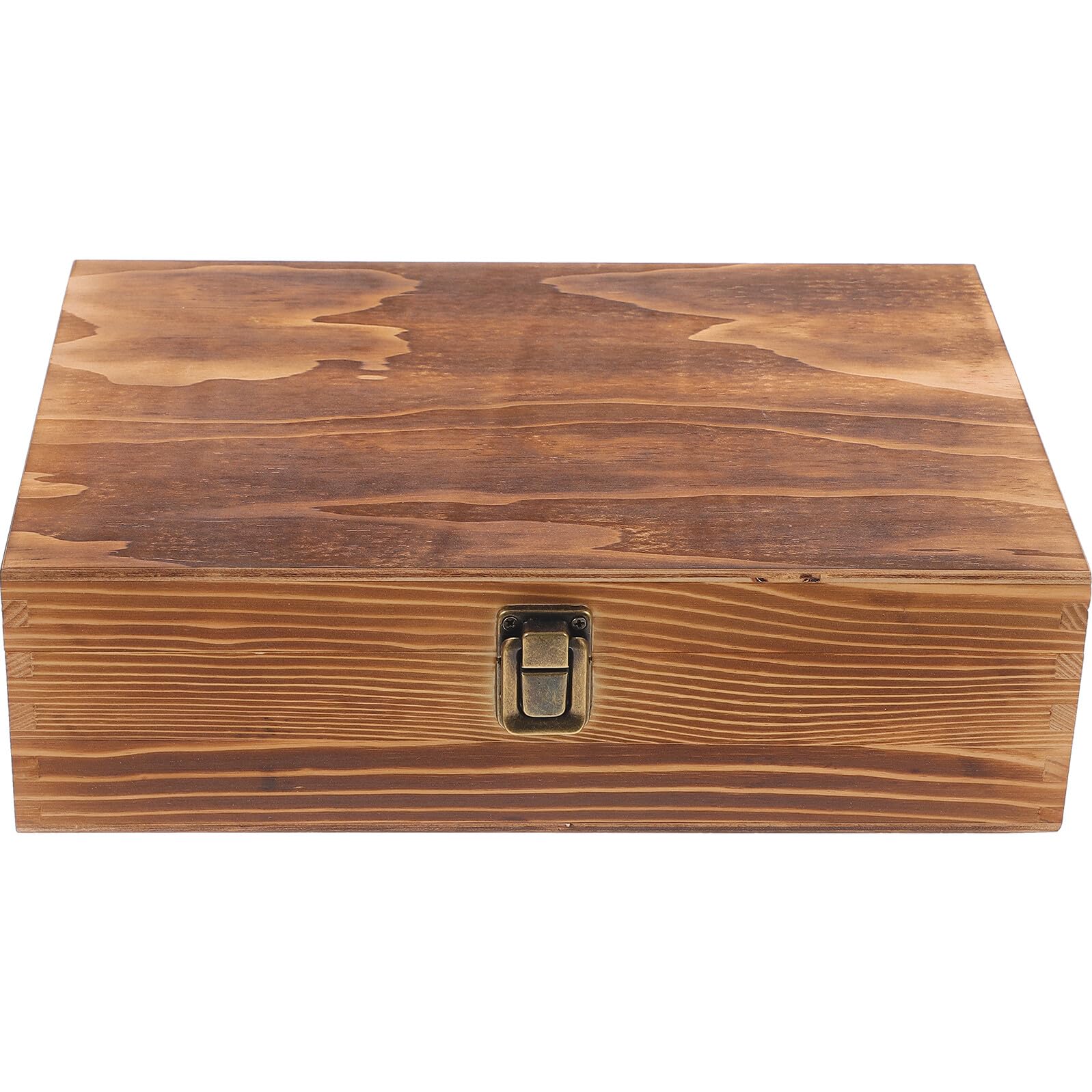 Boîte en bois compacte avec couvercle - Coffret de rangement élégant