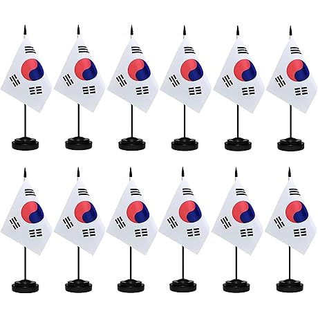 Deluxe South Korean Mini Desk Flags