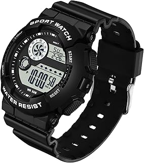 Reloj infantil para niño, color blanco, sin dgital, para niñas, niños y adolescentes con 5 ATM resistente al agua/alarma, cronómetro, luz LED, antigolpes, calendario y fecha