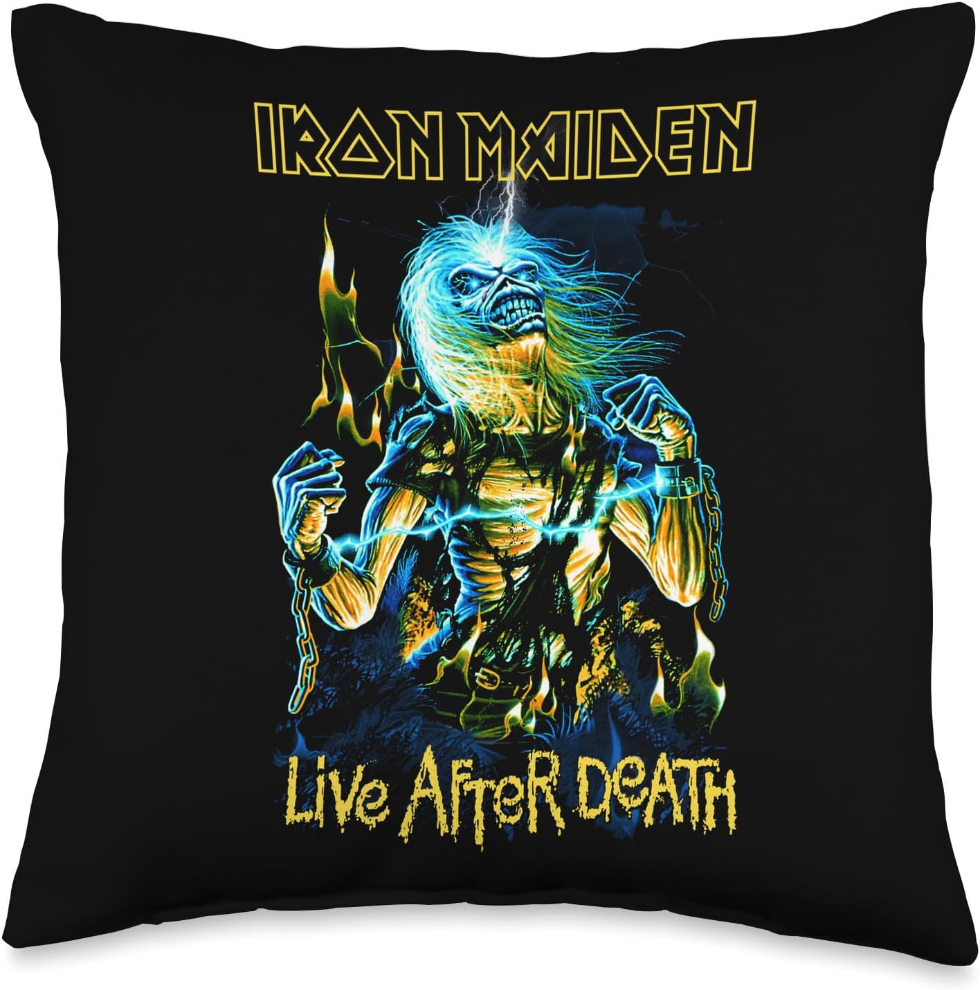 Iron Maiden Live After Death Throw Pillow