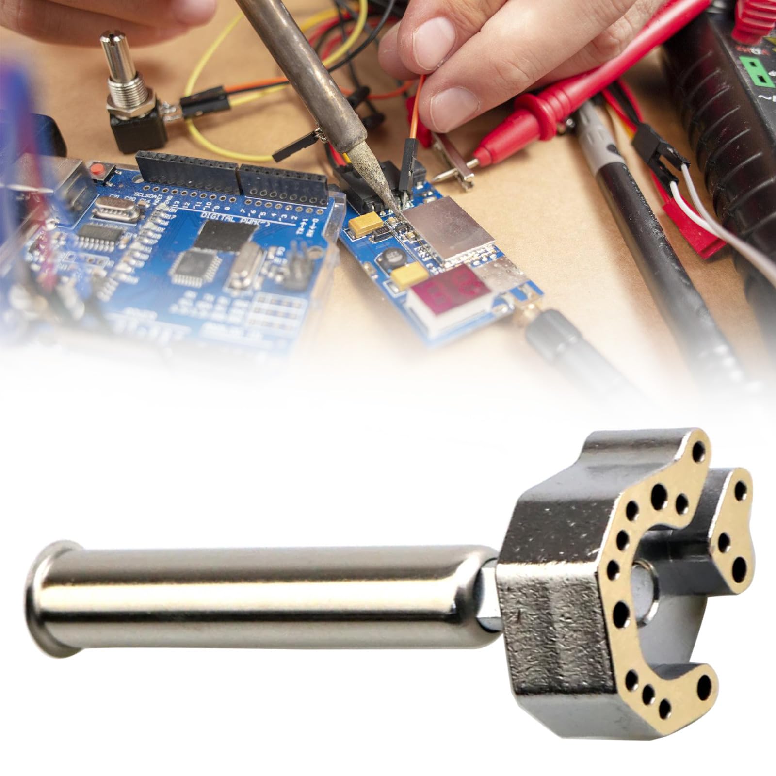 Pointe de fer à dessouder multi-usages, forte conductivité thermique, réglage réglable pour l'entretien du contrôleur, construction compacte, réparation de manette de jeu, pointe à souder
