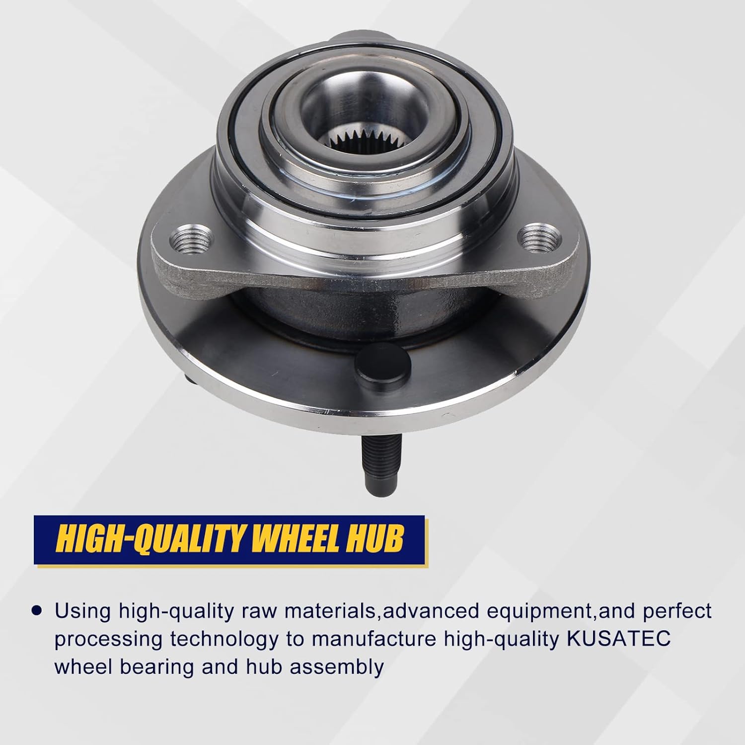 KUSATEC 513205 Front Wheel Hub and Bearing Assembly 4 Lug Without ABS Compatible with Chevy Cobalt 2005-2010, Saturn Ion 2003-2007, Pontiac Pursuit 2005 2006, Pontiac G5 2007 2008 2009 2010