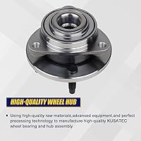 Vista 3 de KUSATEC 513205 Conjunto de cubo de rueda delantera y rodamiento de 4 lengüetas sin ABS compatible con Chevy Cobalt 2005-2010, Saturn Ion 2003-2007