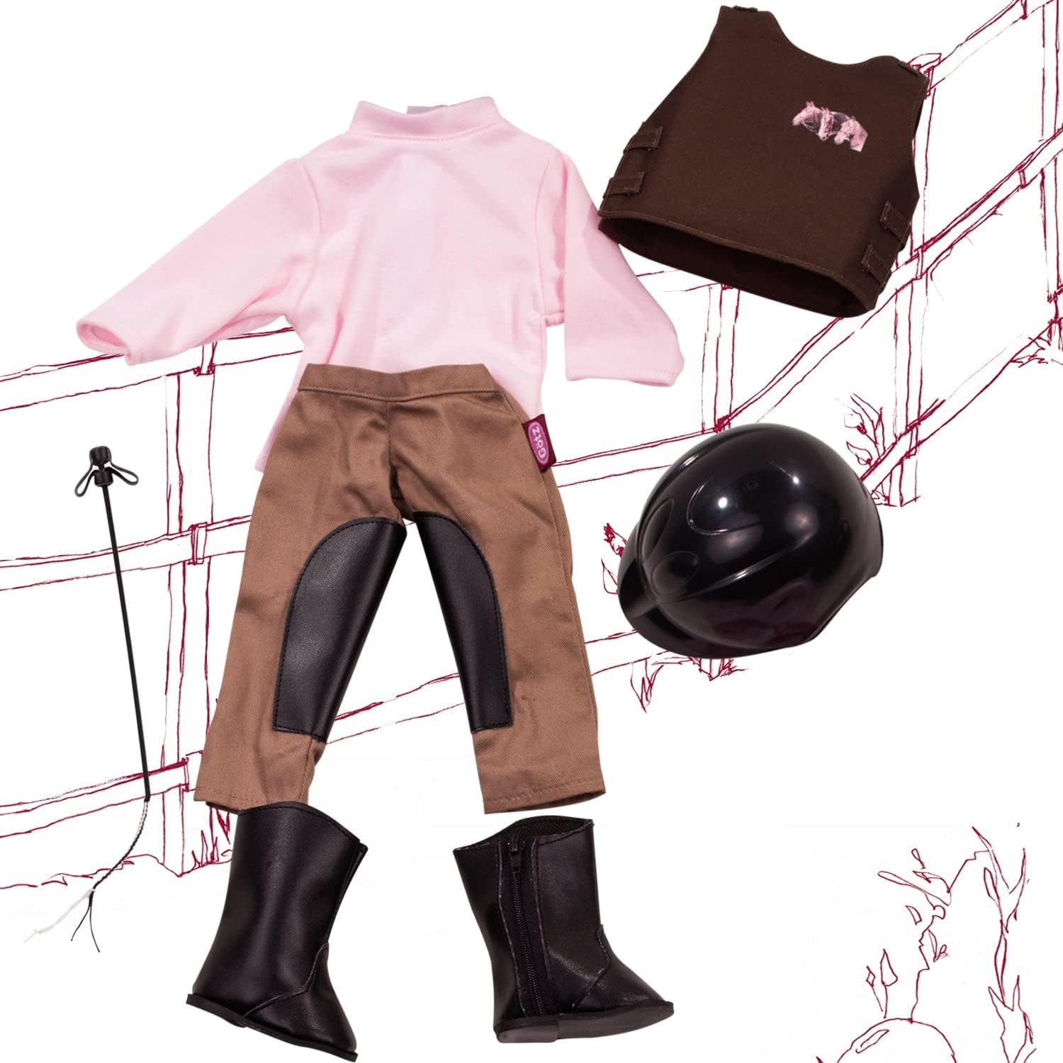 Götz Horseback Riding Top for 18" and 19.5" Standing Dolls