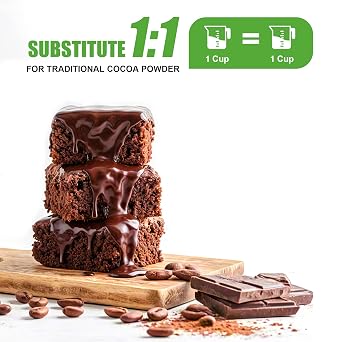 452g(1 lbs),Organic Cacao Powder - Unsweetened Cacao Powder With Rich Dark Chocolate Flavor, Perfect for Baking & Smoothies, Non-GMO, Certified Vegan & Gluten-Free