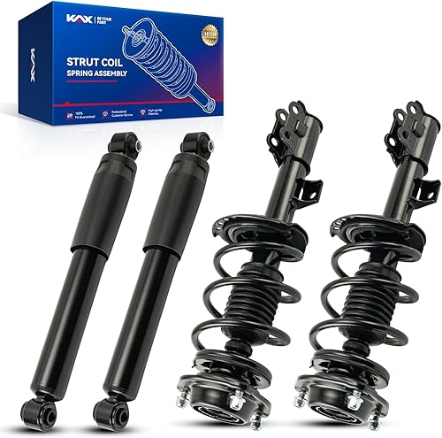 Vista 73 de KAX Puntales delanteros rápidos para 4Runner 2003-2023, Tacoma 2005-2015, FJ Cruiser 2007-2014 Conjunto completo de puntales con resorte helicoidal