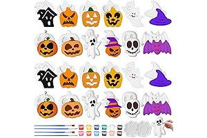 Syhood 24 Pk Self-Paint Halloween Ceramics Craft Kit
