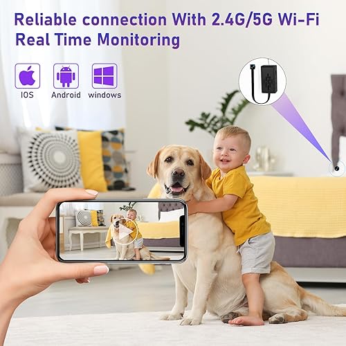 Miniatura 4 de Módulo de cámara 1080P, cámara de niñera WiFi 5G2.4G con detección de movimiento gran angular de 140, mini módulo de cámara portátil para seguridad