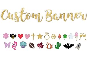 Custom Name Birthday Banner, Custom baby shower decorations, Gold Glitter custom name sign