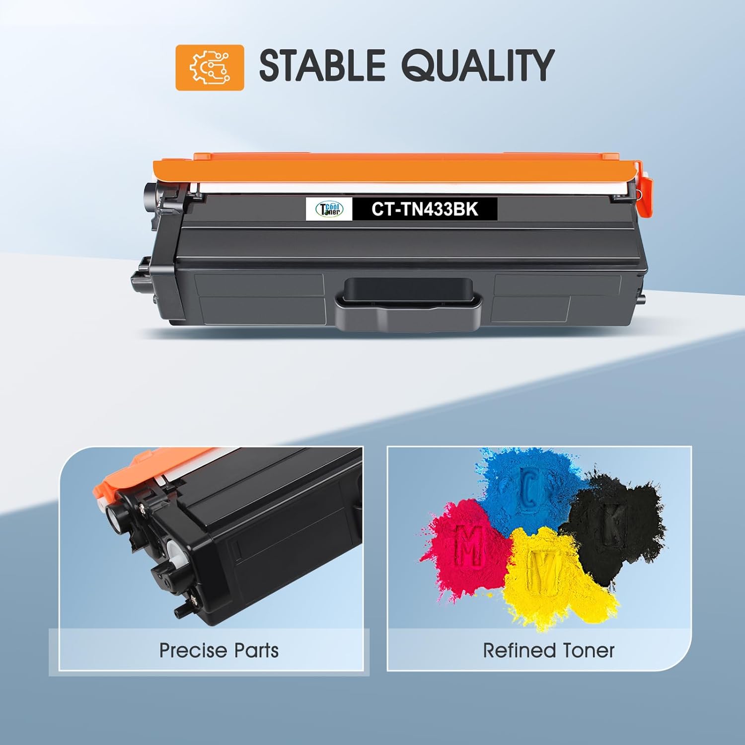 TN433 Toner Cartridge Set TN-433 MFC-l8900Cdw HL-L8360Cdw Replacement for Brother TN433 TN 433 for Brother MFC l8900Cdw HL-L8260Cdw MFC-L8610Cdw HL-L8360Cdwt Printer Ink (Black Cyan Magenta Yellow)