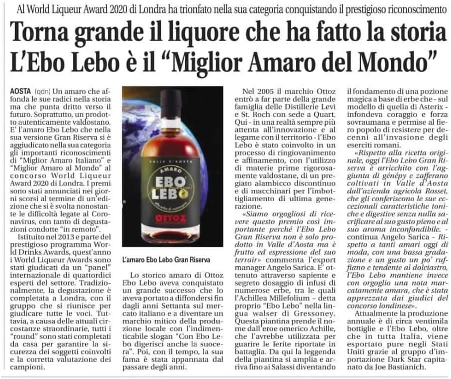 Amaro Ebo Lebo Ottoz Speciale 3 bottiglie - 700 ml - 36°