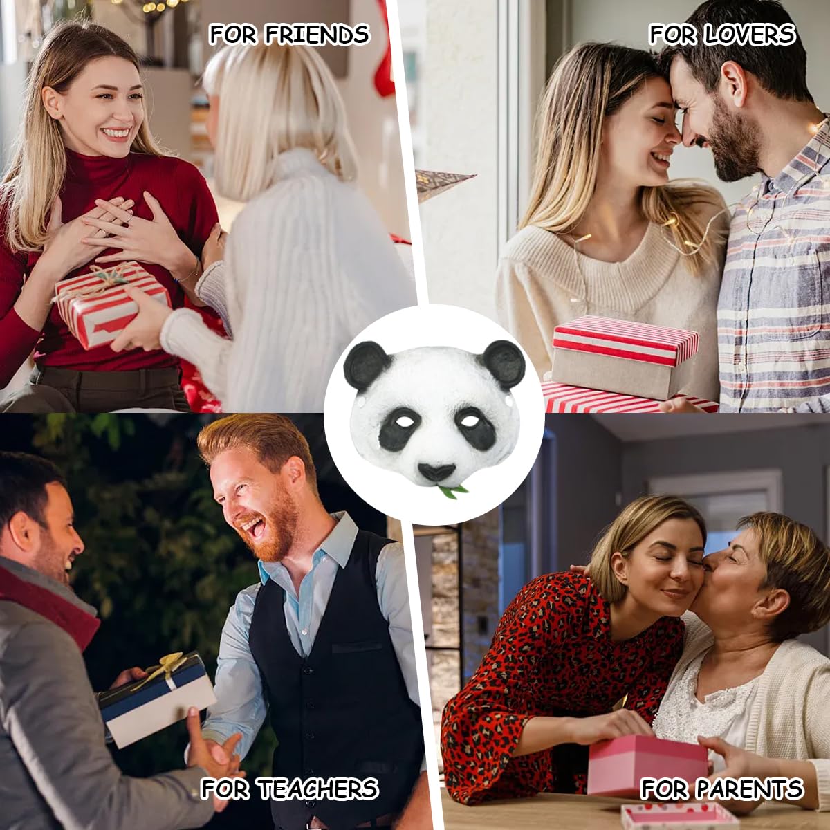 Máscara de Panda Animales Mask Costume Pro para la Fiesta de Disfraces de Halloween, Máscara para Adultos, Máscara de Animal Suministros para la fiesta de Halloween