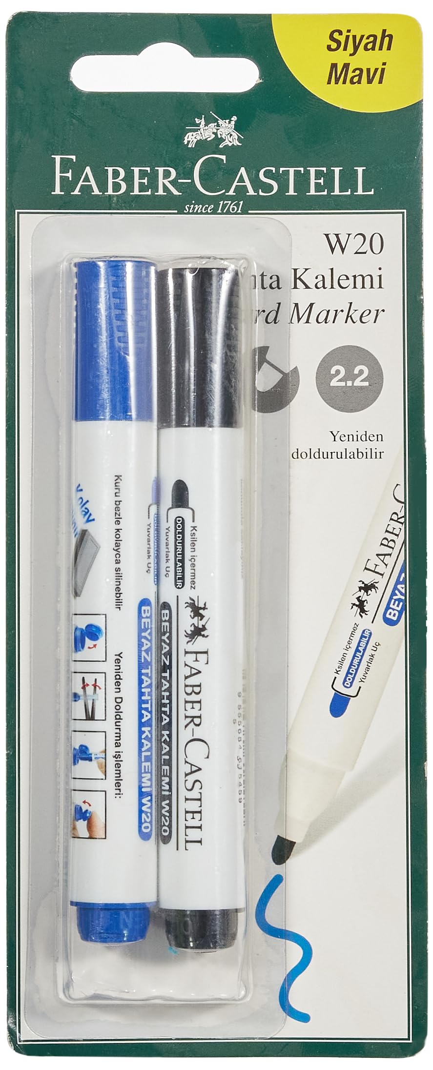 Faber-Castell Blister - Rotulador para pizarra blanca (2 unidades)