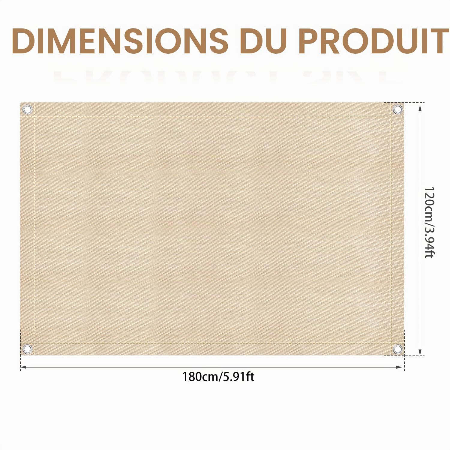 Couverture de Soudage Ignifuge, 180x120cm Rideau de Soudage 8mm d'Épaisseur Couverture Ignifuge avec Oillets Rideau de Soudure d'Isolation Thermique pour Poêle de Camping Barbecue