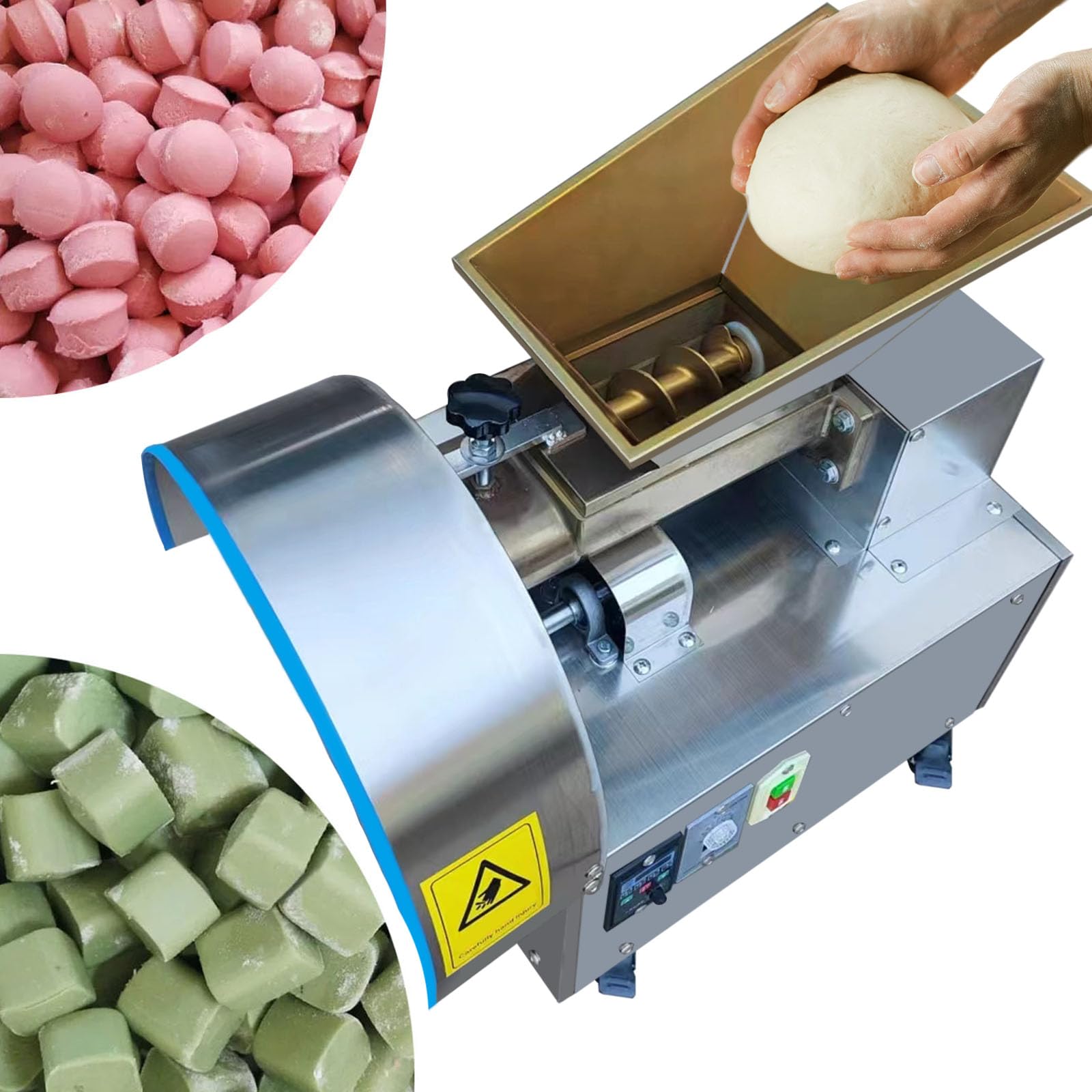 TXMACHINE Dough Divider Cutter Machine Dough Pastry Piece Cutter Dough Lump Spacer Multifunctional Dough Portion Machine Dough and Cutter Speed Adjustable 1g-600g 110V (with Non-Stick Coating)