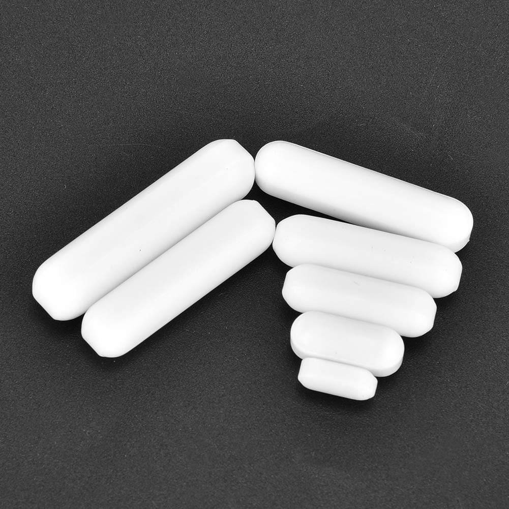 Barre di Agitazione Magnetica PTFE Laboratorio, Set 7 Pezzi Resistente Acidi Alcali Dimensioni 10-35mm