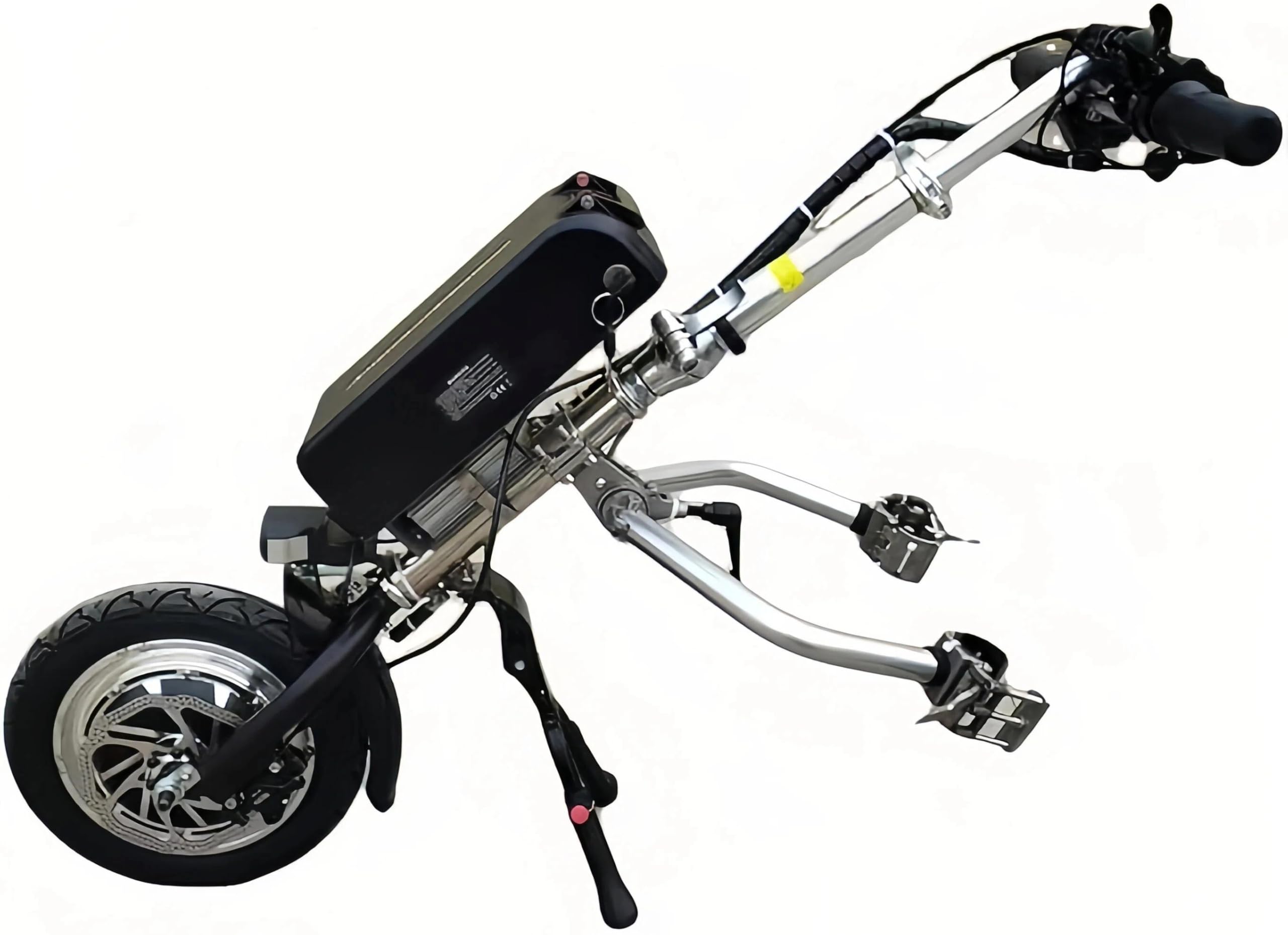 500W Kit de Motorización para Silla de Ruedas, Propulsor Eléctrico con Suspensión y Luz LED, Autonomía 70km con Batería 17Ah, Acople Universal para Discapacitados y Ancianos(B)